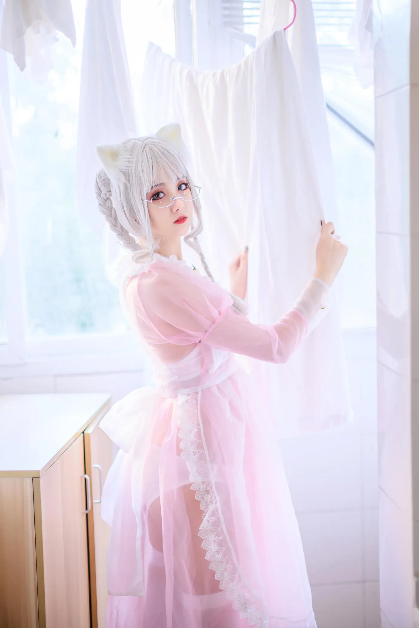 Akisoso秋楚楚 – NO.23 -粉色透明女仆 [21P]插图6